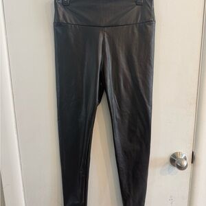 Booty Gal Black Faux Leather Leggings